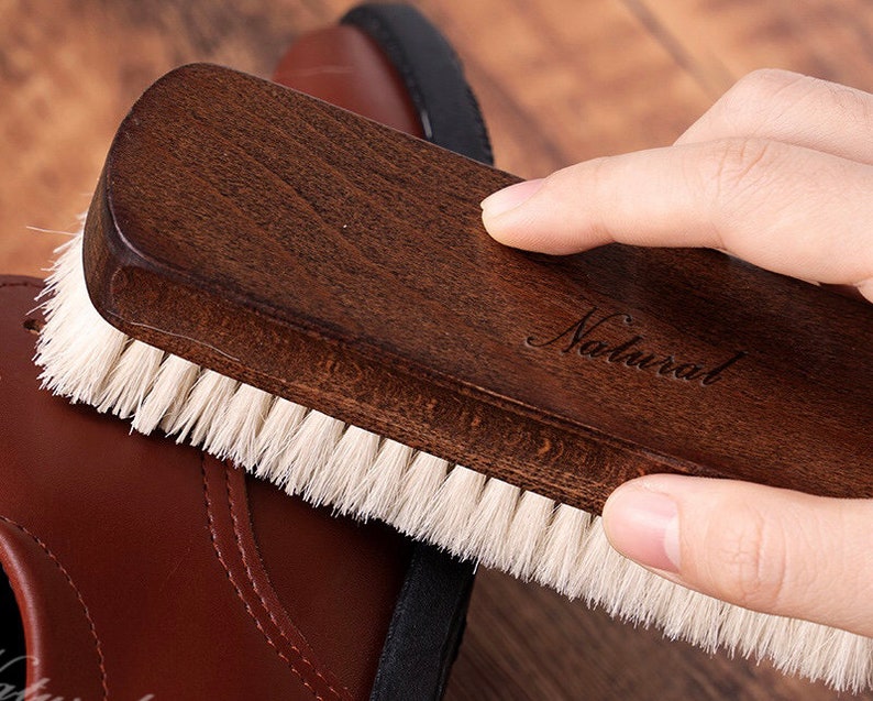 Naturally Simple Wool and Wood Soft Shoe Brush image 2