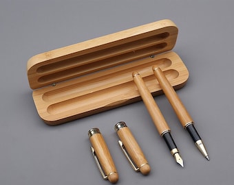 Personalized Wood Pen Case Set: Engraved Business Gift