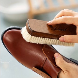 Naturally Simple Wool and Wood Soft Shoe Brush image 1