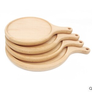 Handcrafted Customized Wood Pizza Holder Pan Pizza Peel in 7/8/9/10 inches Size image 4
