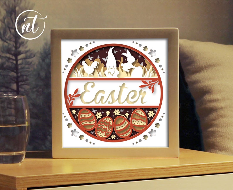 Easter Shadow Box SVG: Bunny Lightbox Template (digital Download) - Etsy