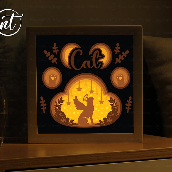 3D Cat Memorial Paper Cut Template, 3D Rainbow Bridge Shadow Box Svg , Memorial SVG, Cricut Files 3D Cat Memorial Paper Cut Template, 3D Rainbow Bridge Shadow Box Svg , Memorial SVG, Cricut Files