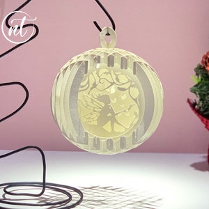 Kugel Popup mini Fee - Frohe Weihnachten Kugel Popup 3D - Niedliche Weihnachtsdekoration - Weihnachts Pop-up Karte 3D