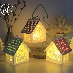 Mini Fairy House SVG Files: Paper Cut Templates (Digital Download)