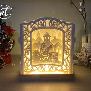 Santa Claus Popup Card 3D SVG, Merry Christmas Card, Paper Cutting Template For Cricut, Special gift cards, SVG FILE
