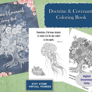 Dottrina e Alleanze Libro da colorare per adulti 2021 Vieni e seguimi LDS stampabile