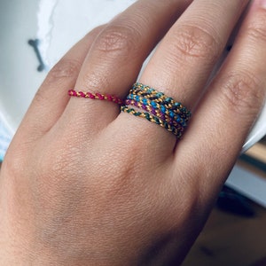 Buy One and Get One Free! Ultra Thin Dainty Ring Band Macrame Stackable ...