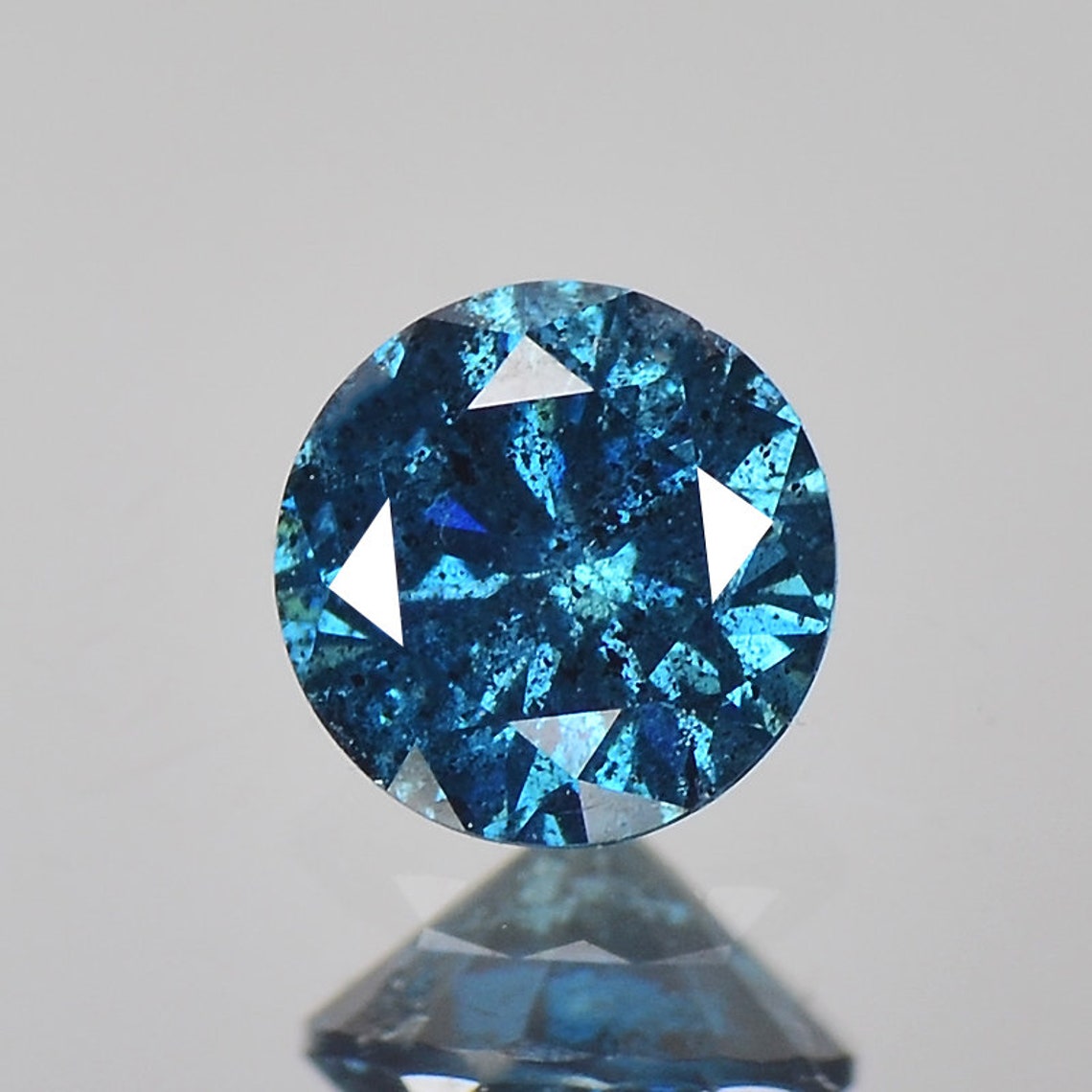 Natural Loose Blue Diamond 0.29 Cts Color Fancy Round Shape Etsy