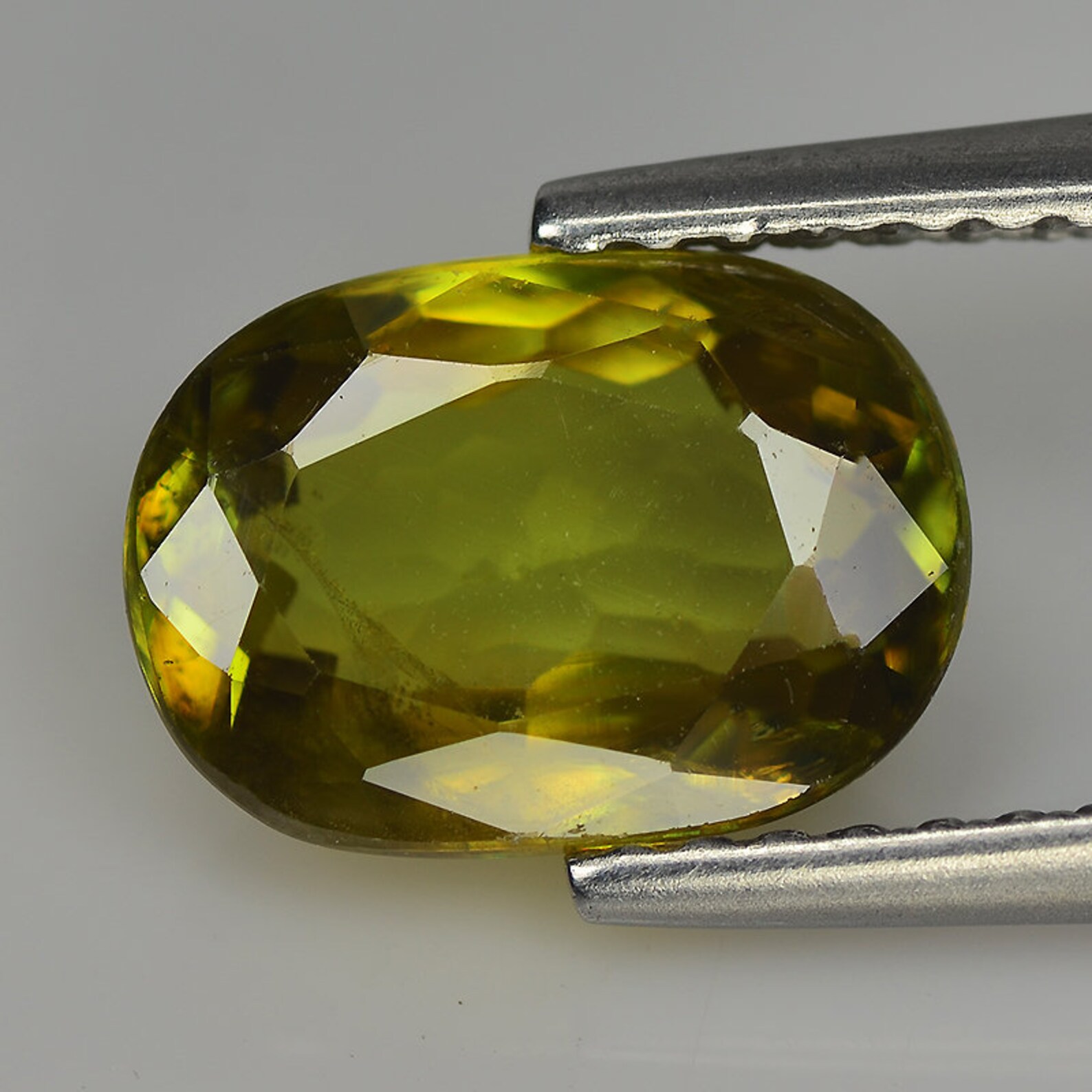 Natural Loose Sphene Green Gemstone Oval Shape 2.09 Cts Etsy