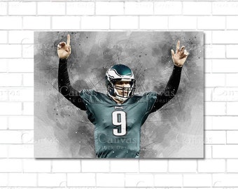 Nick Foles Chicago Bears Poster, Canvas Frame, Kids Wall Decor, Football Fan, Man Cave Gift for Him - Her, Sports Canvas Wall Art