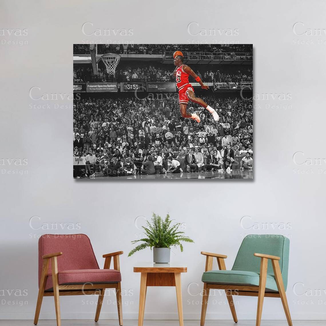Michael Jordan Air Jordan Postercanvas Frame Kids Wall Etsy