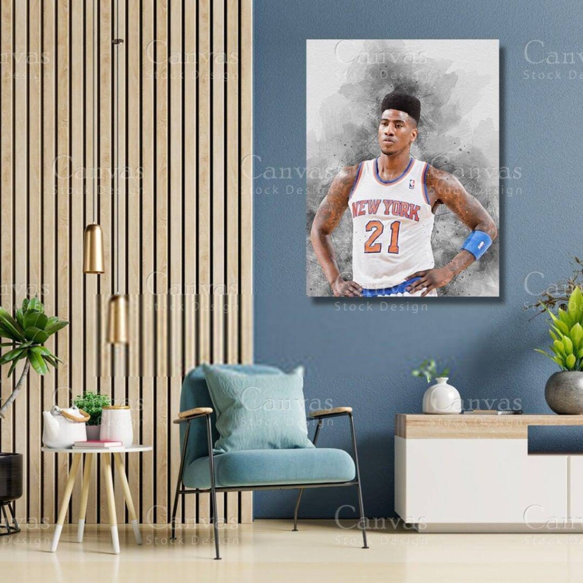 Iman Shumpert Poster New York Knicks Canvas Frame Kids Wall Etsy