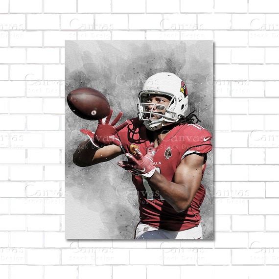Larry Fitzgerald Arizona Cardinals Canvas Frame Kids Wall Decor Football Fan Man Cave Gift for Him Her Sports Canvas Wall Art Etsy