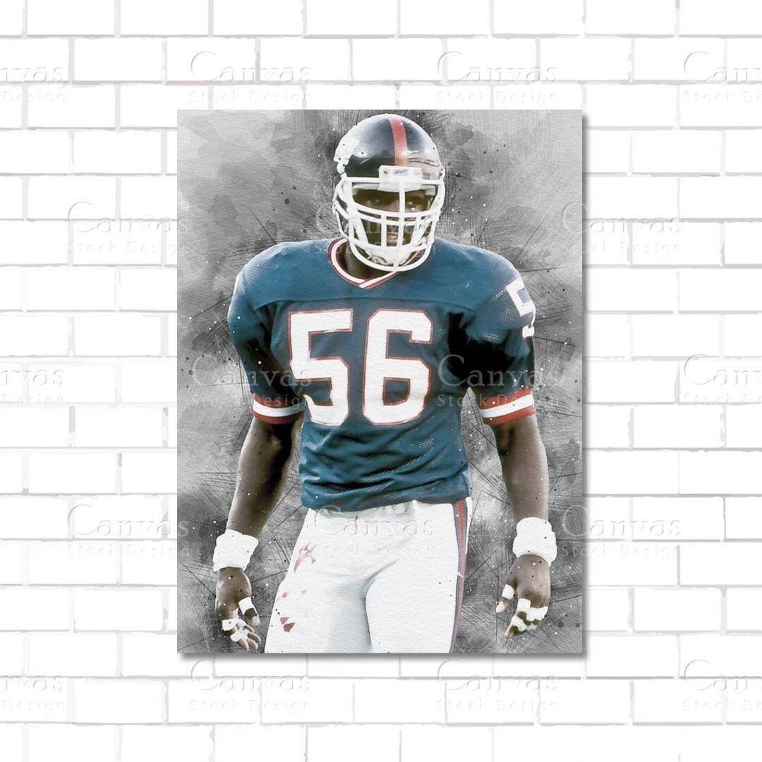 Lawrence Taylor Poster New York Giants Canvas Frame Kids Etsy.de