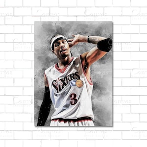 Allen Iverson Posters Basketball Wallpaper Canvas Wall Art Decor Paintings  Picture for Home Living Room Decoration Unframe:24×36inch(60×90cm)