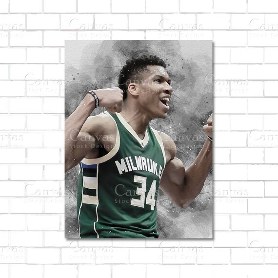 Giannis Antetokounmpo cadre en toile decoration murale pour enfants fan de basket ball cadeau homme des cavernes pour lui elle art mural sur toile sport Etsy Canada