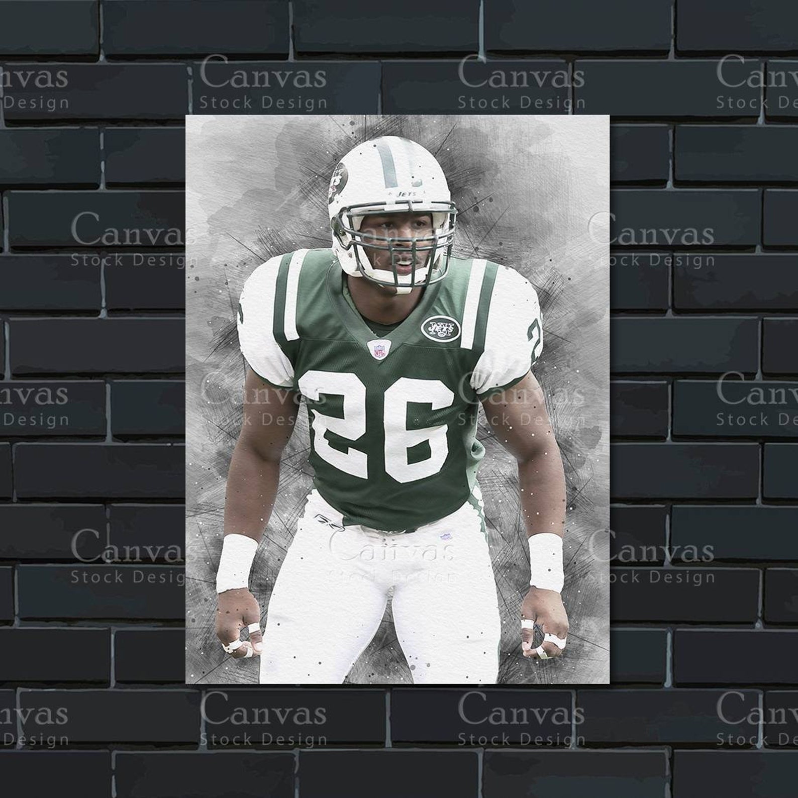 Erik Coleman New York Jets Poster Canvas Frame Kids Wall Etsy