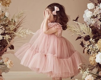 Flower girl skirt suspenders cheap