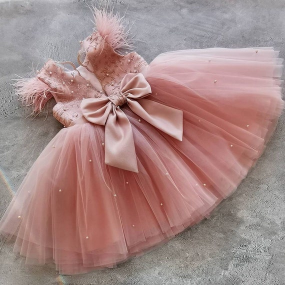 Robe de bébé fille, 1er anniversaire, fille de tenue danniversaire, robe  blush filles, robe de premier anniversaire, anniversaire de tout-petit, robe  de fille de fleur -  France