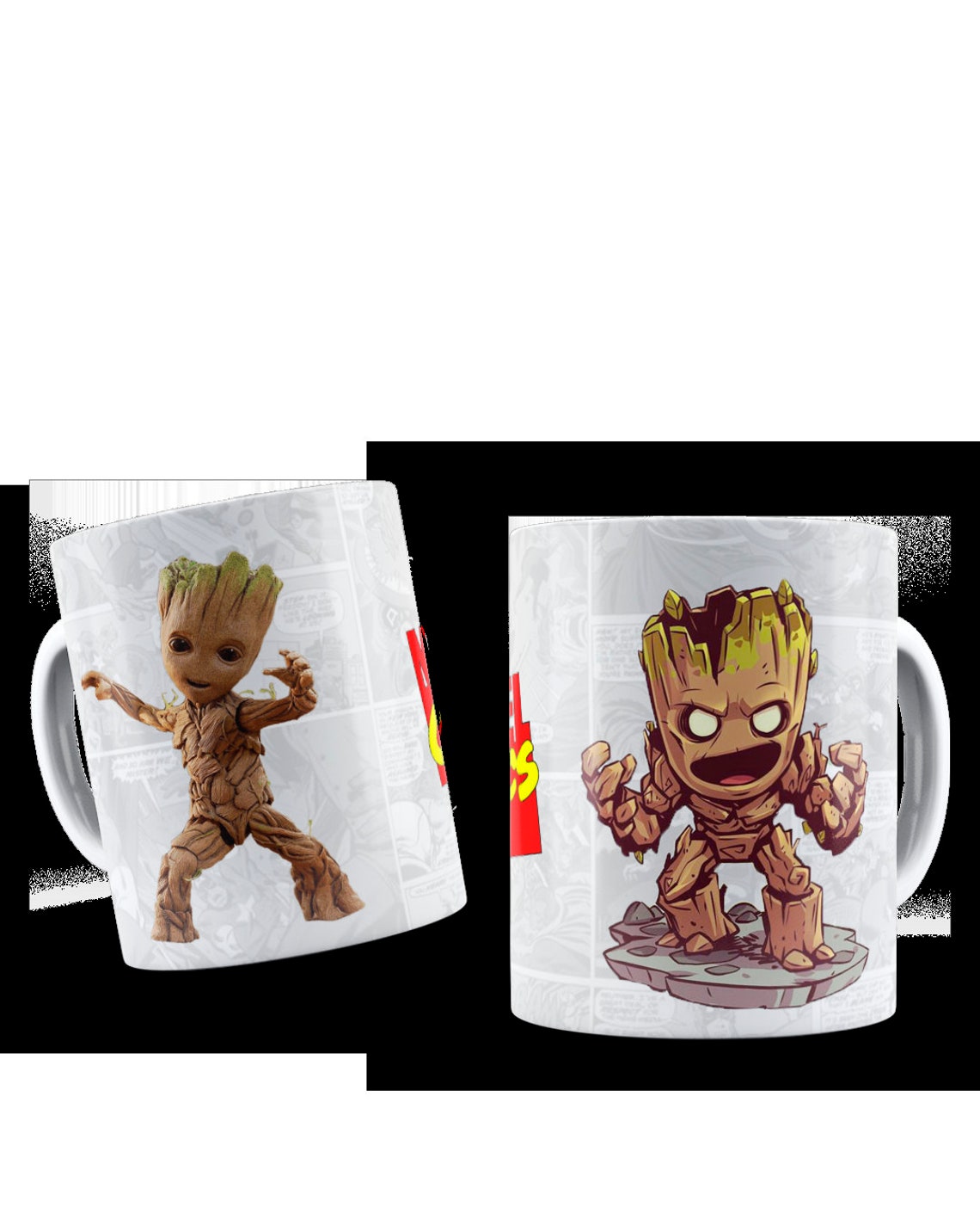 Groot mug guardians of the galaxy Custom mugs I'm Etsy