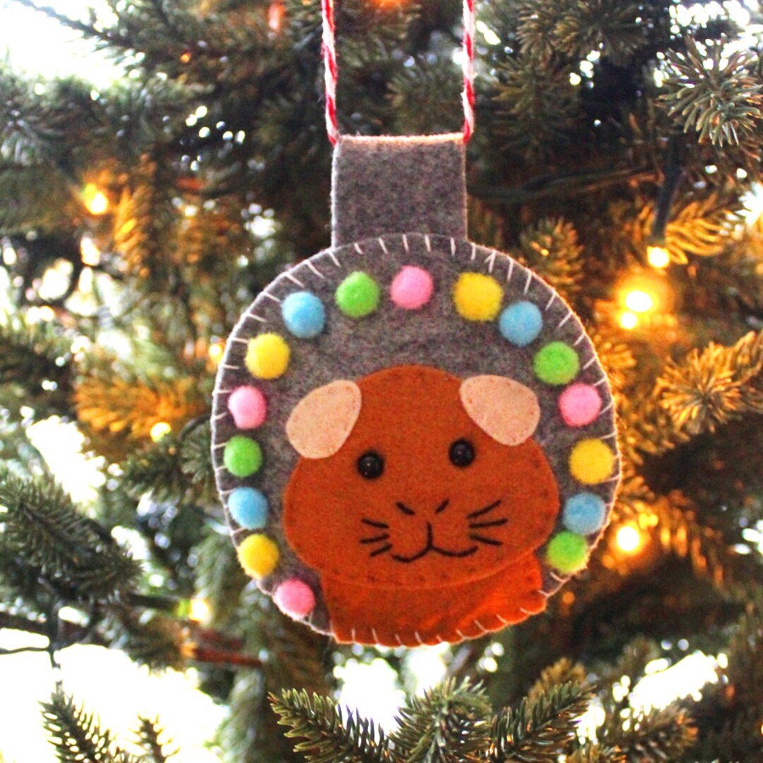 Pastel Pom Pom Guinea Pig Decoration Felt Guinea Pig Plush Handmade