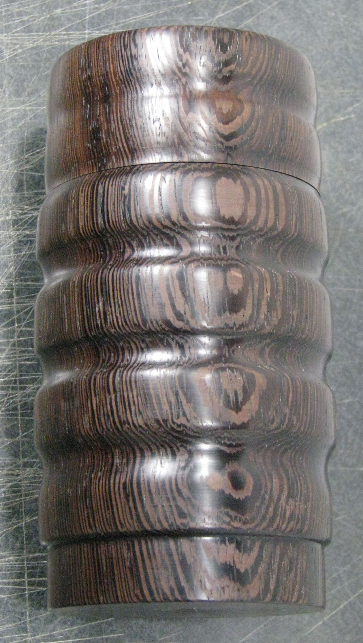 Turned Wood Box of Black Palm Etsy