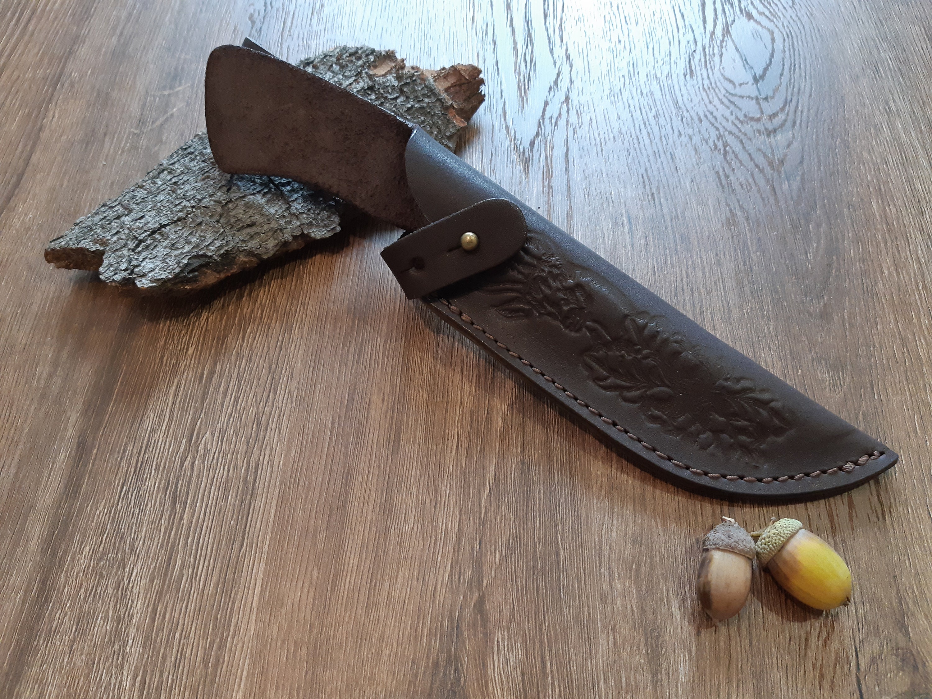 Leather Knife Sheath Small Hunting Knife Holder With Belt Loop Etsy