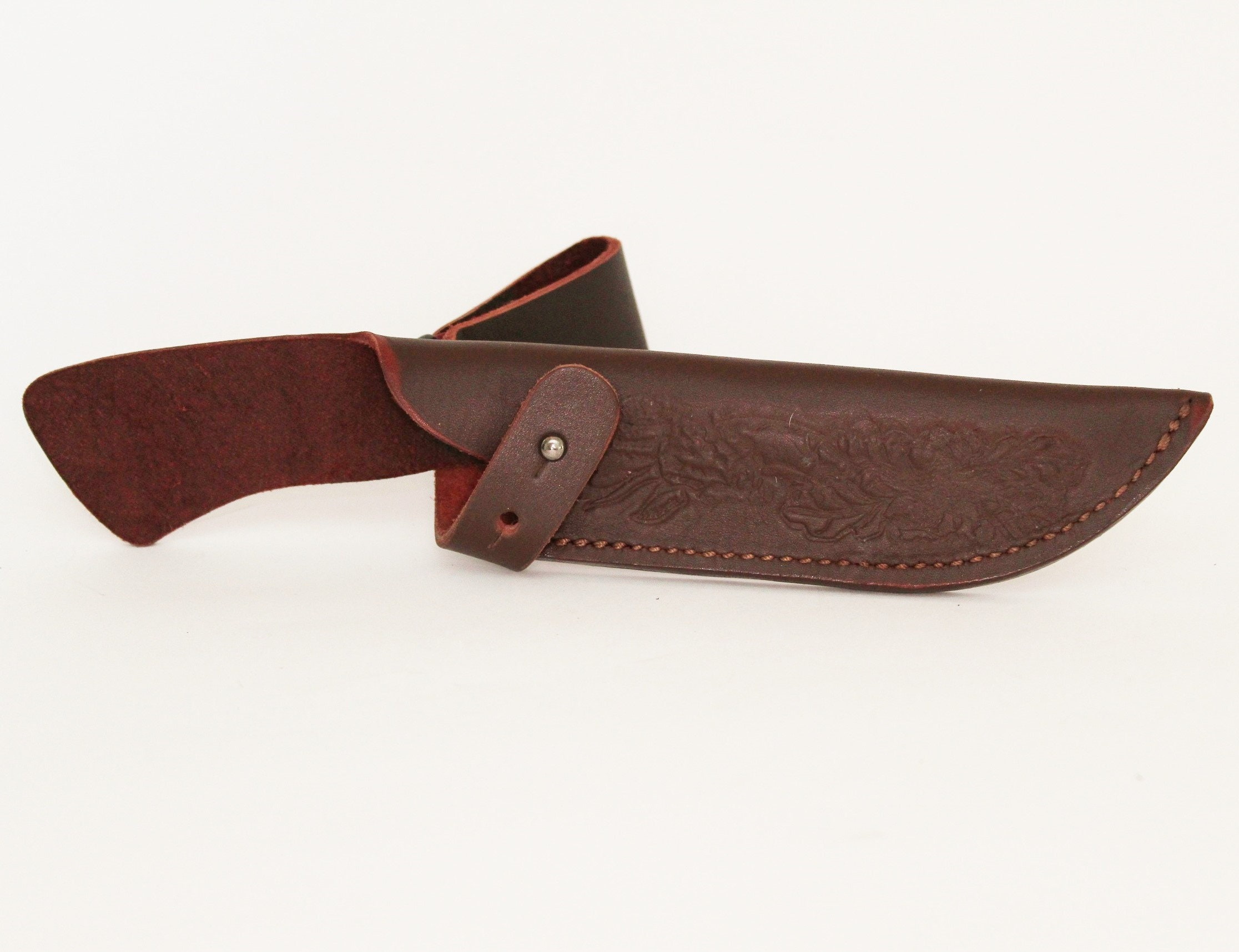 Leather Knife Sheath Small Hunting Knife Holder With Belt Loop Etsy