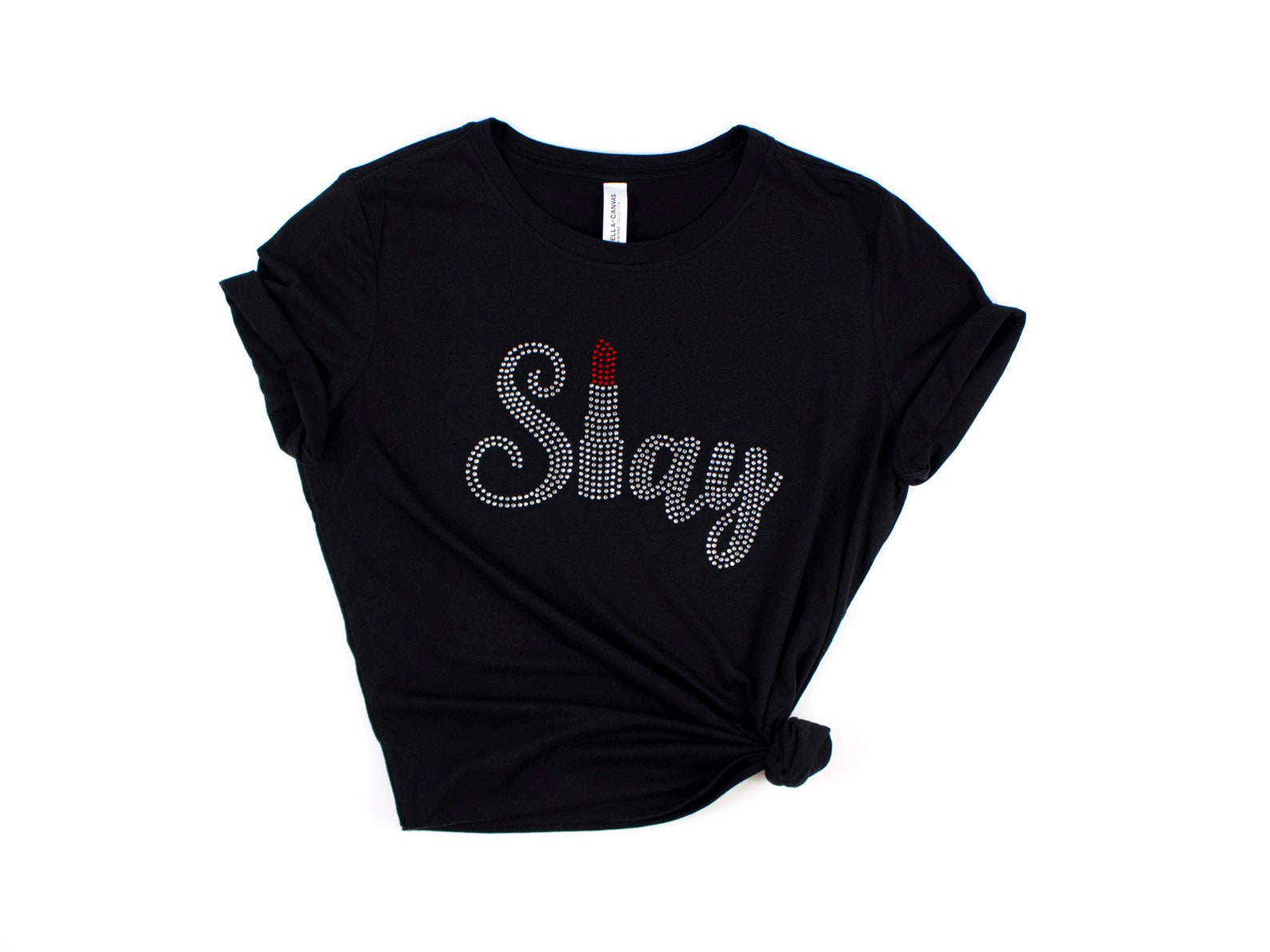 Rhinestone Slay Tshirt, Womens Slay Tshirt, Rhinestone Tee, Woman