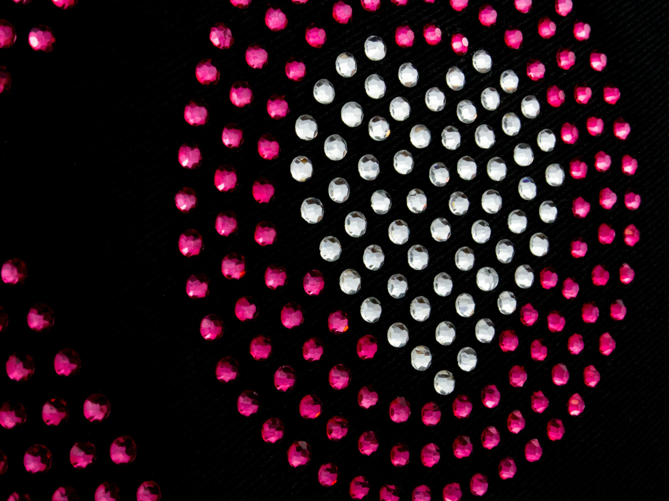 Rhinestone Cosmetic Bag, Black Zipper Pouch, XO Makeup Bag, Heart Pouch