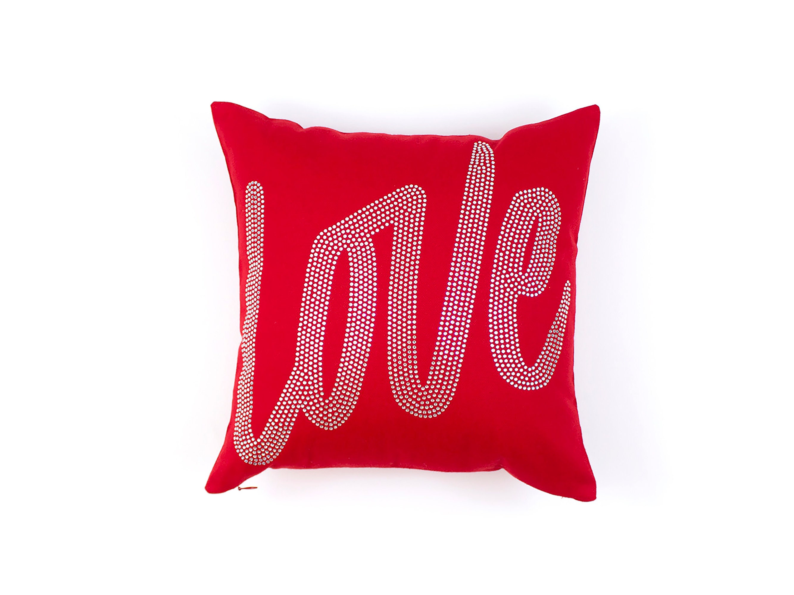 Rhinestone Love Pillow, Love Pillow Cases, Funda de cojín de 14x14