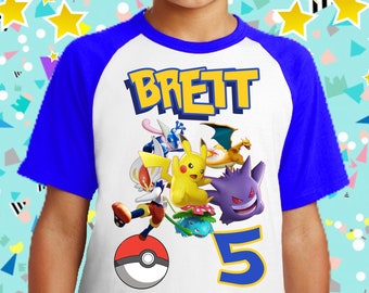 Pokemon Birthday Shirt - Etsy