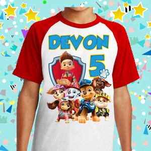 Paw patrol birthday shirt 3 clearance