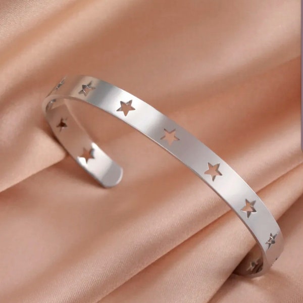 Stainless Steel Star Cuff