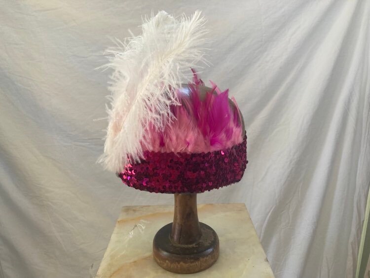 Embroidered Top with Ostrich Feather
