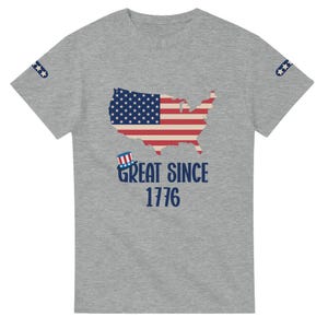 L'Amérique est géniale depuis 1776, chemise carte fantaisie USA, cadeau fête des pères, anniversaire de mère, chemise patriote, chemise fantaisie USA, chemise drapeau USA