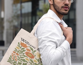 William Morris Floral Tote Bag: Vintage Botanical Eco Shopper