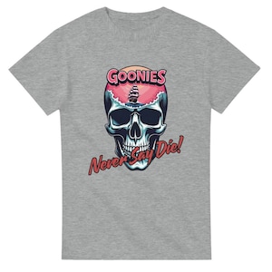 Goonies Never Say Die, tête de mort, chemise bateau pirate, t-shirt film culte des années 80, t-shirt film, chemise fête des pères, t-shirt petit ami, cadeau fête des mères