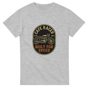 Cafe Racer Motorcycle T-Shirt – Built for Speed Vintage Biker Shirt for Men – Retro Gift for Motorbike Riders & Custom Bike Fans