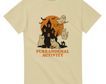 Purranormal Activity Cat Tee: Funny Halloween Ghost Shirt