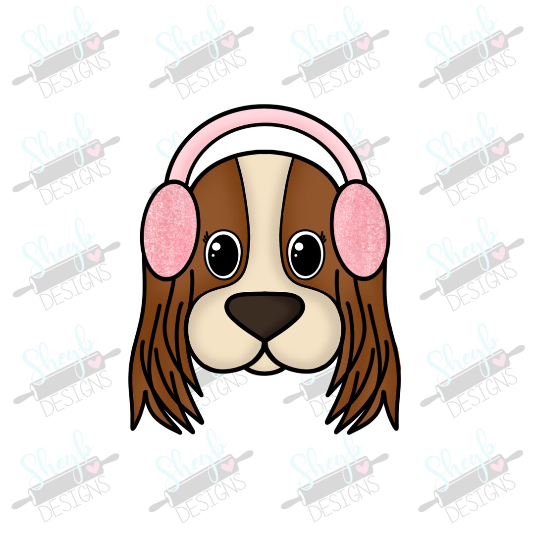 Earmuff Dog Cookie Cutter Etsy