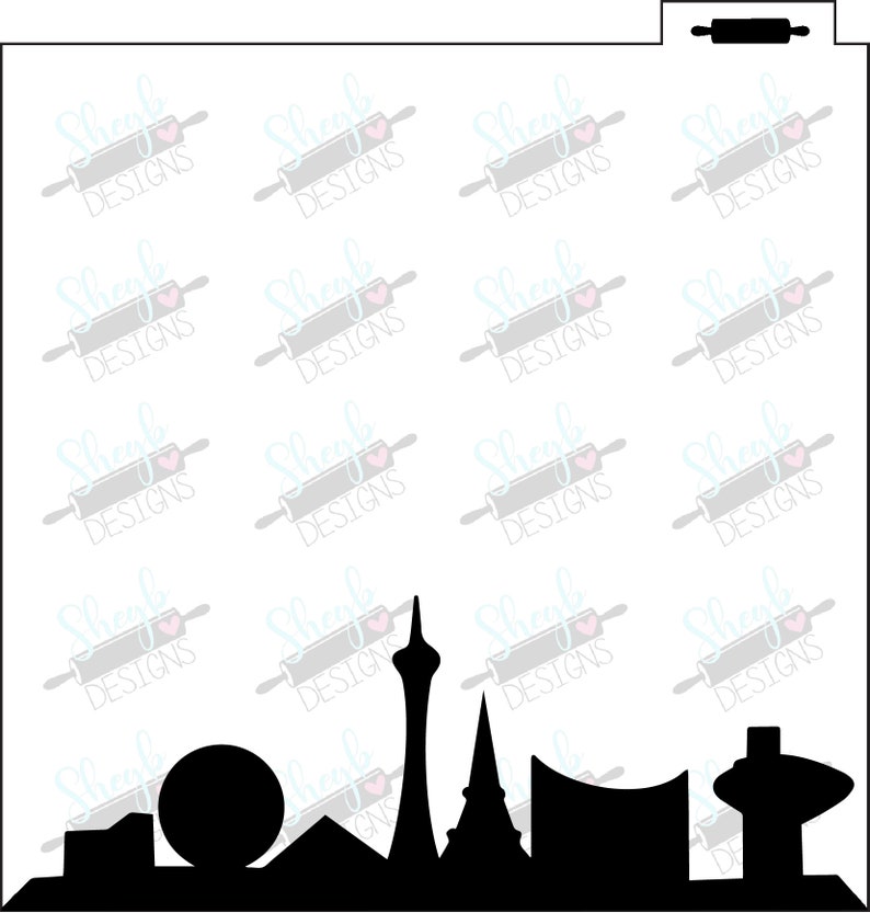 Las Vegas Skyline Stencil Etsy New Zealand