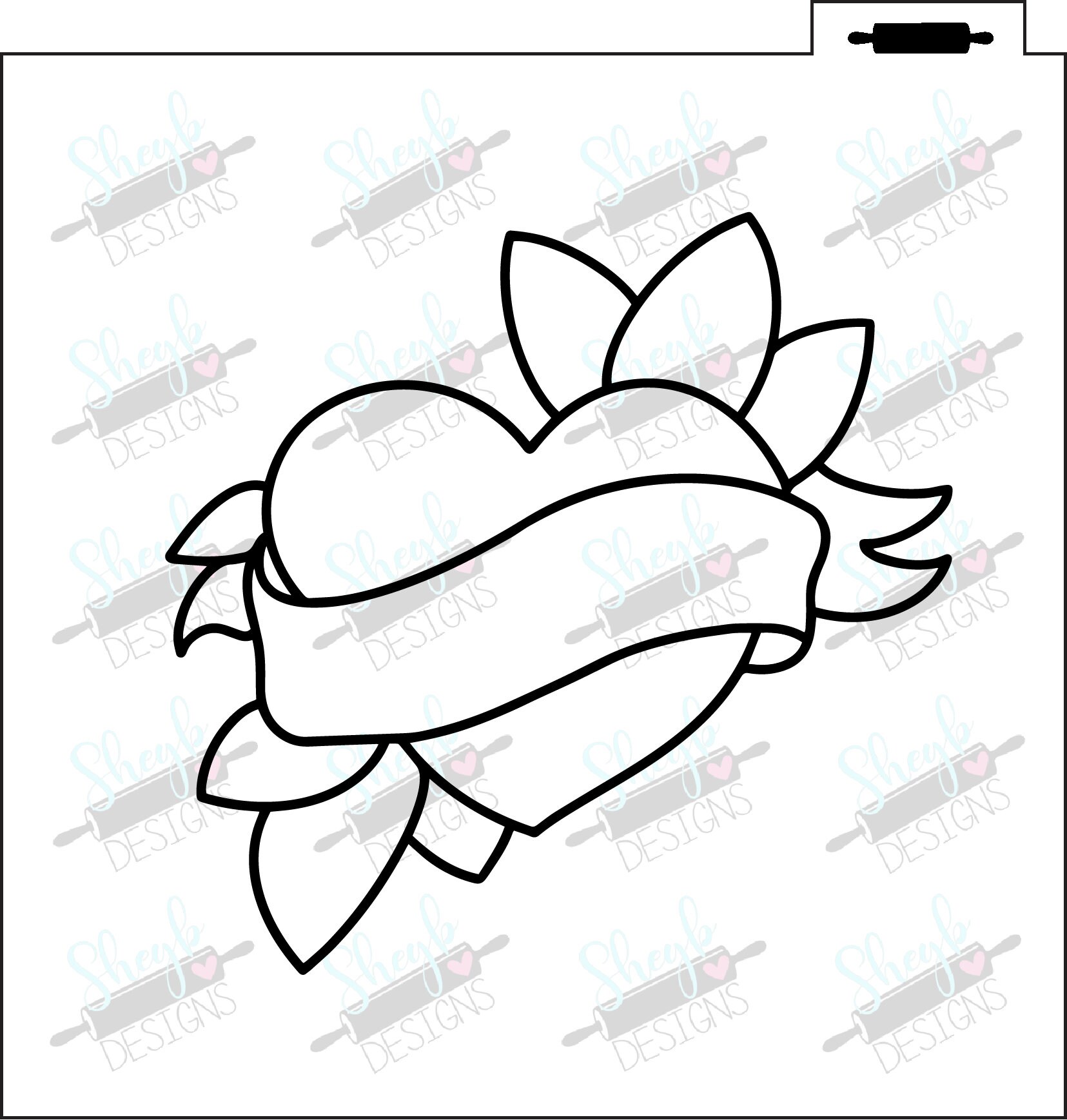 Heart Mom Tattoo Stencil