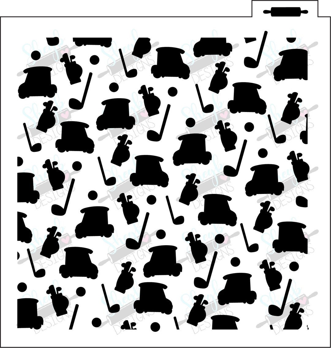 Golf Background Stencil - Etsy