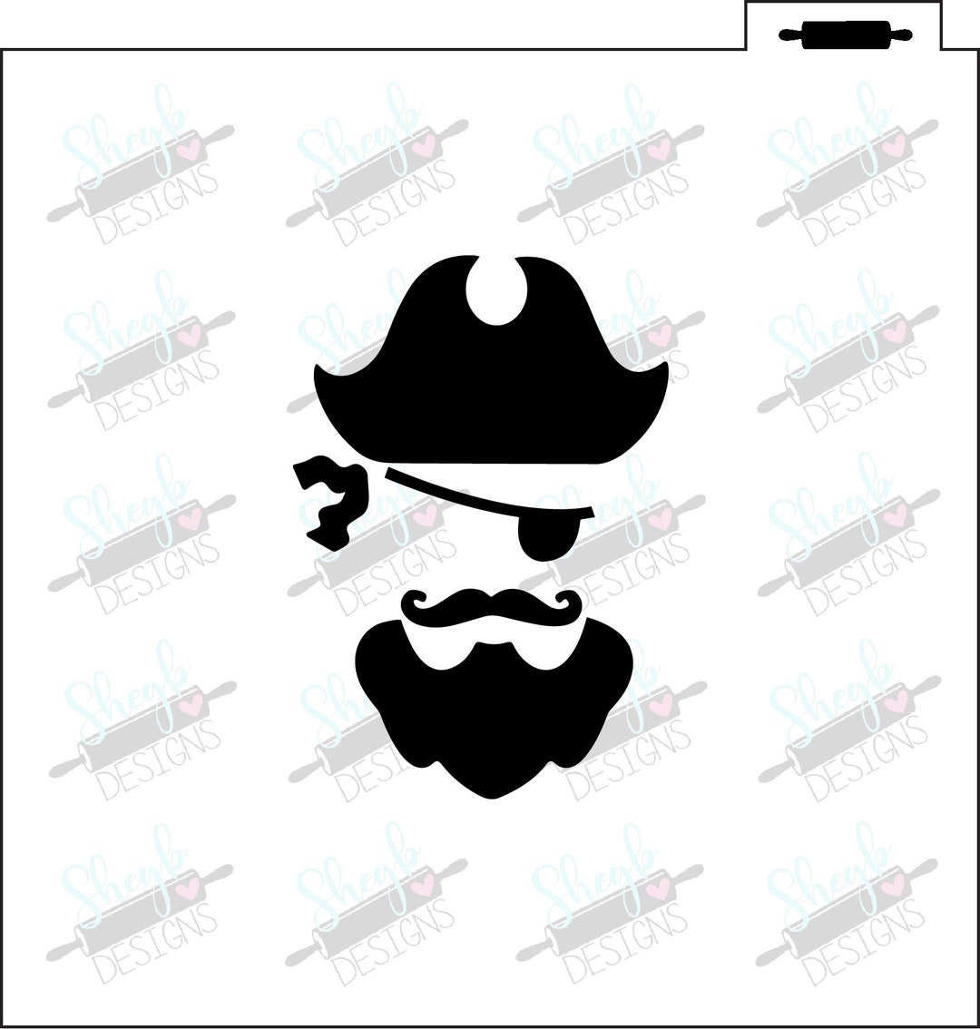Pirate Face Stencil - Etsy
