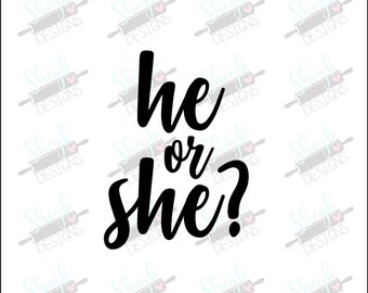Gender Reveal He Or She Edible Topper Cake Topper Gender Etsy Canada Gender Reveal He Or She Edible Topper Cake Topper Gender Etsy Canada