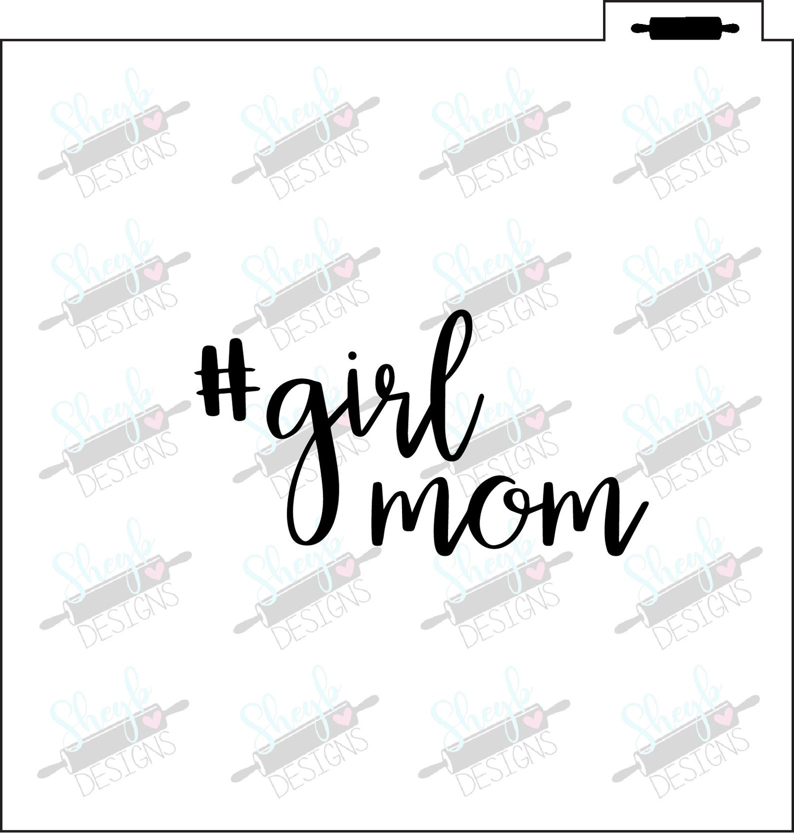 Girl Mom Stencil | Etsy