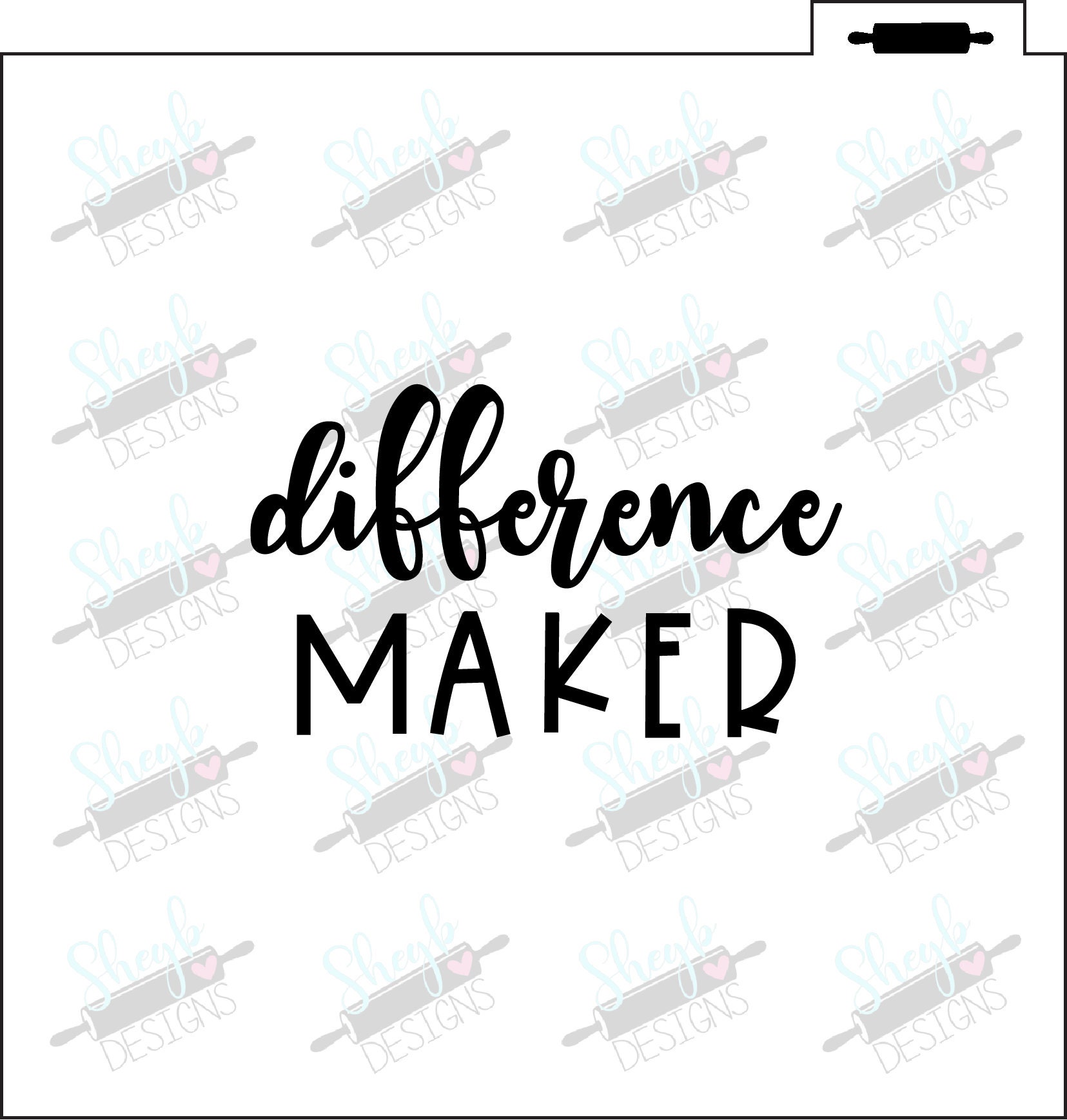 Difference Maker Stencil Etsy