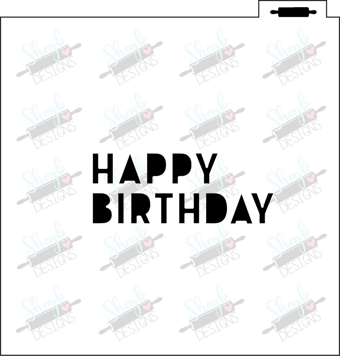 Block Letters Happy Birthday Stencil - Etsy