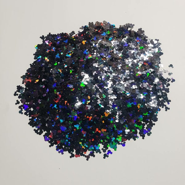 Mouse Black Polyester Glitter 10 grams